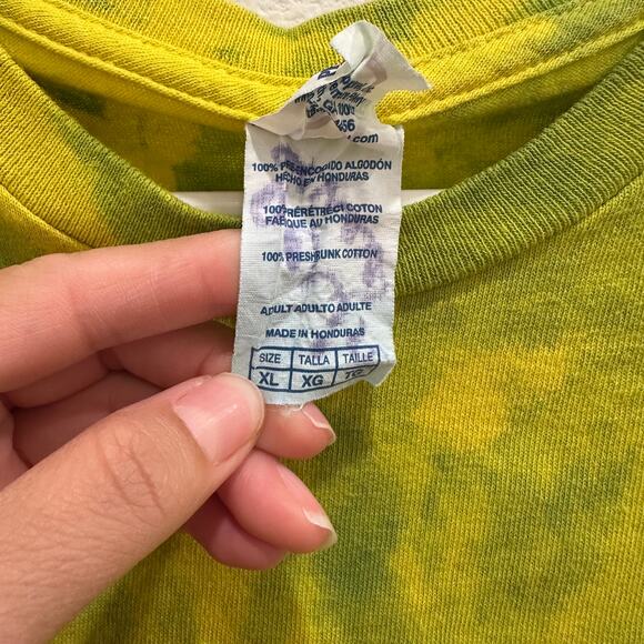 Jelly Roll Unisex Tie Dye Shirt Size XL Yellow Green Casual Festival Country - Picture 5 of 5